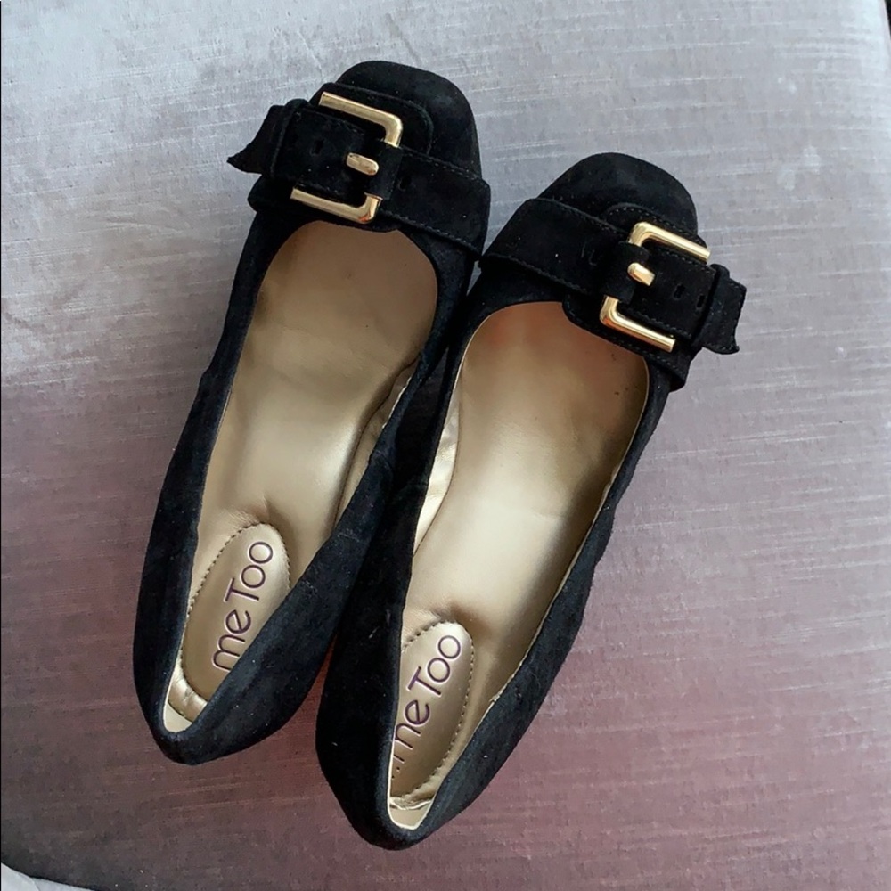 50% off Me Too Suede Slip On Black Size 7